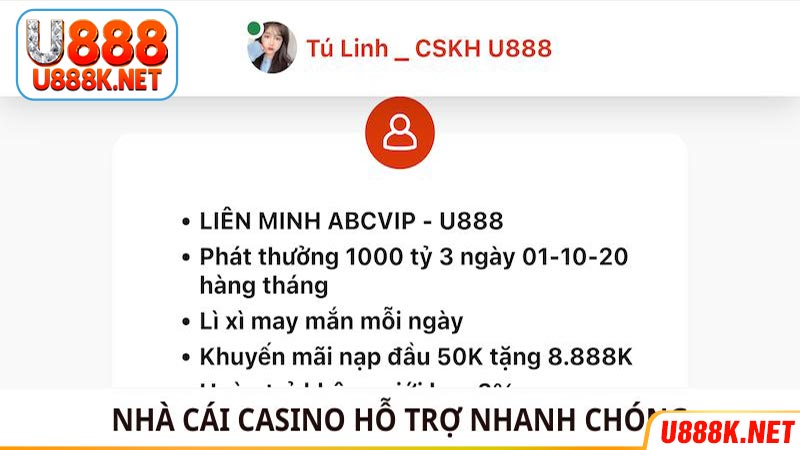 Nhà cái luôn hỗ trợ nhanh chóng