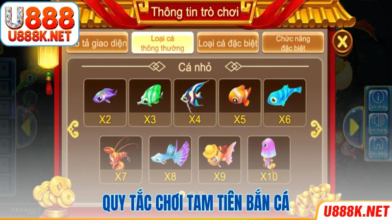 Quy tắc tham gia chơi game tam tiên bắn cá